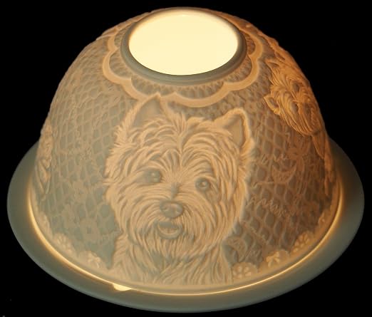 Blanc En Porcelaine Westie Chien West Highland Terrier