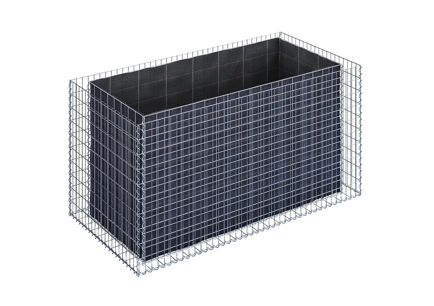 Bancal de piedra, cesta de gavión cuadrada, de malla de 5 x 10 cm ...