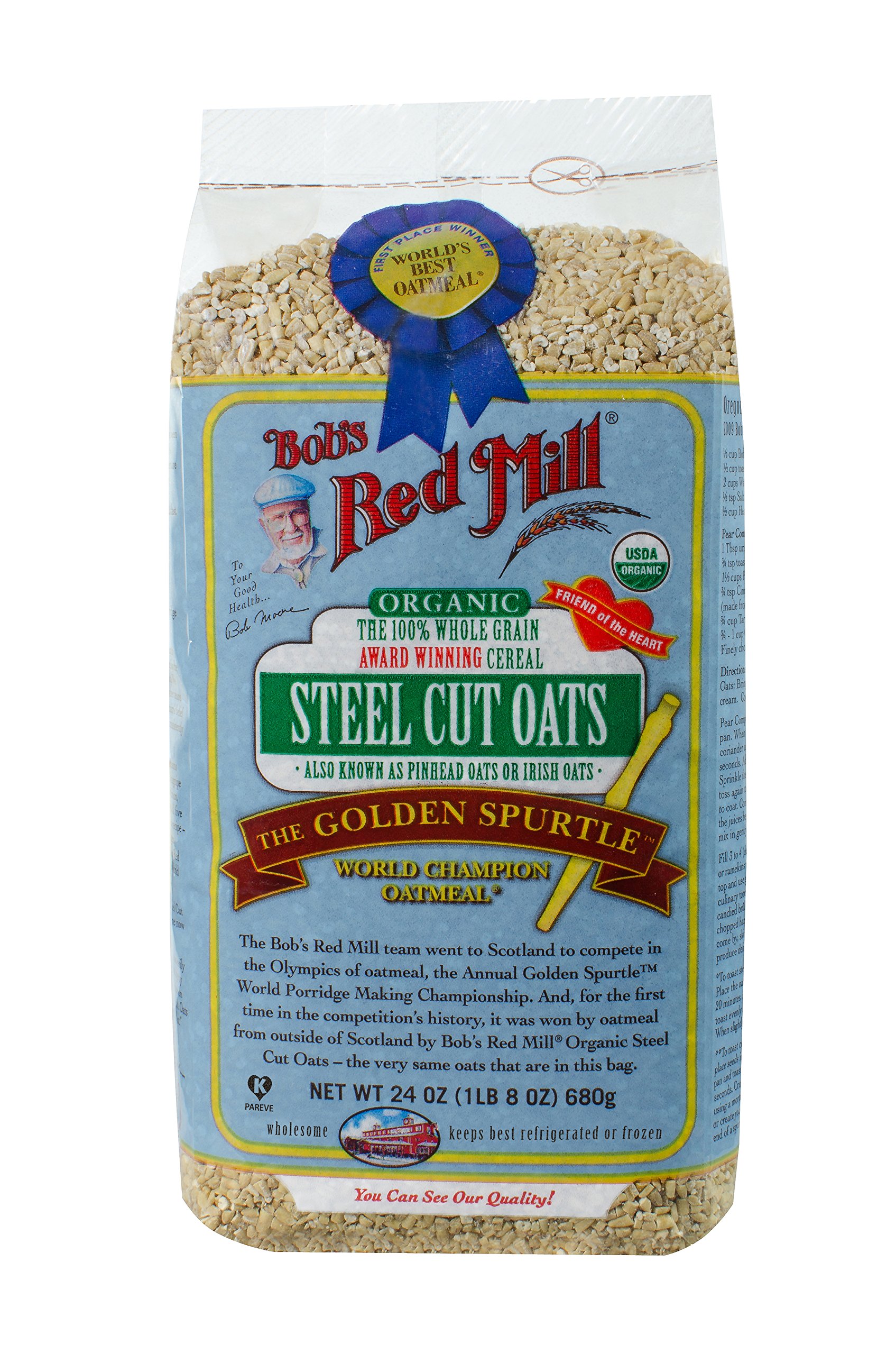 Bob's Red Mill Organic Oat Bran Hot Cereal, 18 Ounce Bags