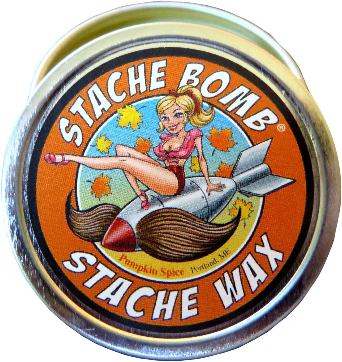 Pumpkin Spice Stache Bomb Stache Wax- Moustache Wax from Maine
