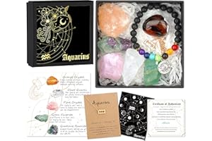 Hihealer Zodiac Gifts for Women, Spiritual Gifts, Zodiac Gifts, Astrology Gifts for Women, Horoscope Gifts with Birthstone, Healing Stone Gifts, Unique Birthday Gifts for Women