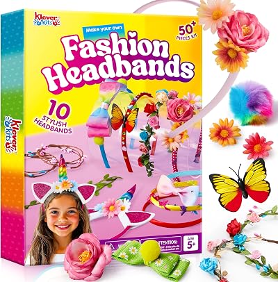 Klever Kits Headband Making Kit Girls Hair Accessories Toys Age 5+ Craft Art