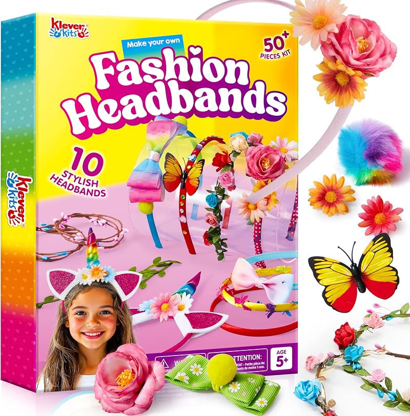 Klever Kits Headband Making Kit Girls Hair Accessories Toys Age 5+ Craft Art