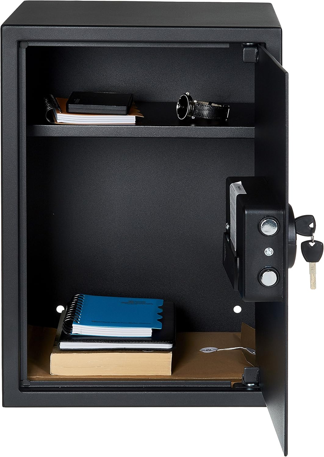 Basics Home Keypad Safe - 1.8 Cubic Feet, 13.8 x 13 x 19.7 Inches, Black - 50SAM - - 