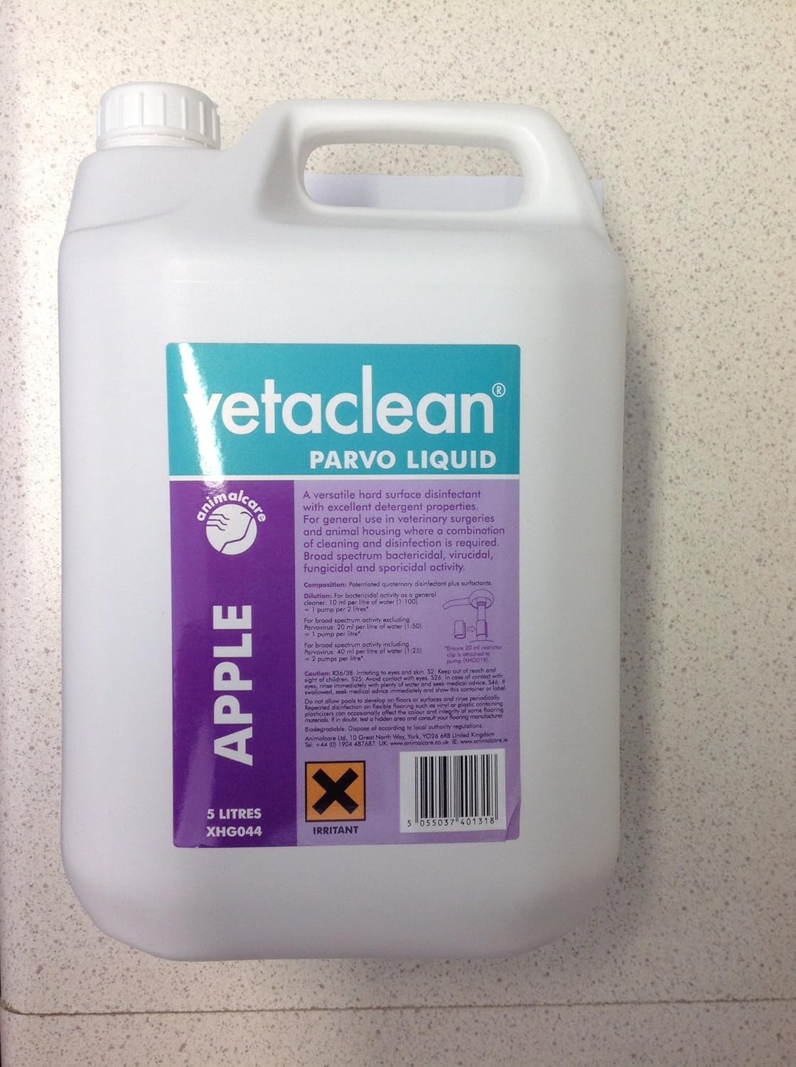 Vetaclean Parvo Liquid 5L Disinfectant for canine parvovirus Amazon.co