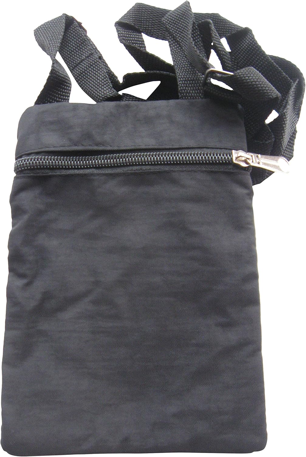 Ladies Crinkled Nylon Small Cross Body Bag Organiser - Black - Image 4