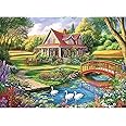 300 Piece Jigsaw Puzzle for Adults – Dream Garden Floral Cottage, Creek & Geese – Premium Relaxing Puzzle Game for Home Decor or Gift (20.5" × 15")
