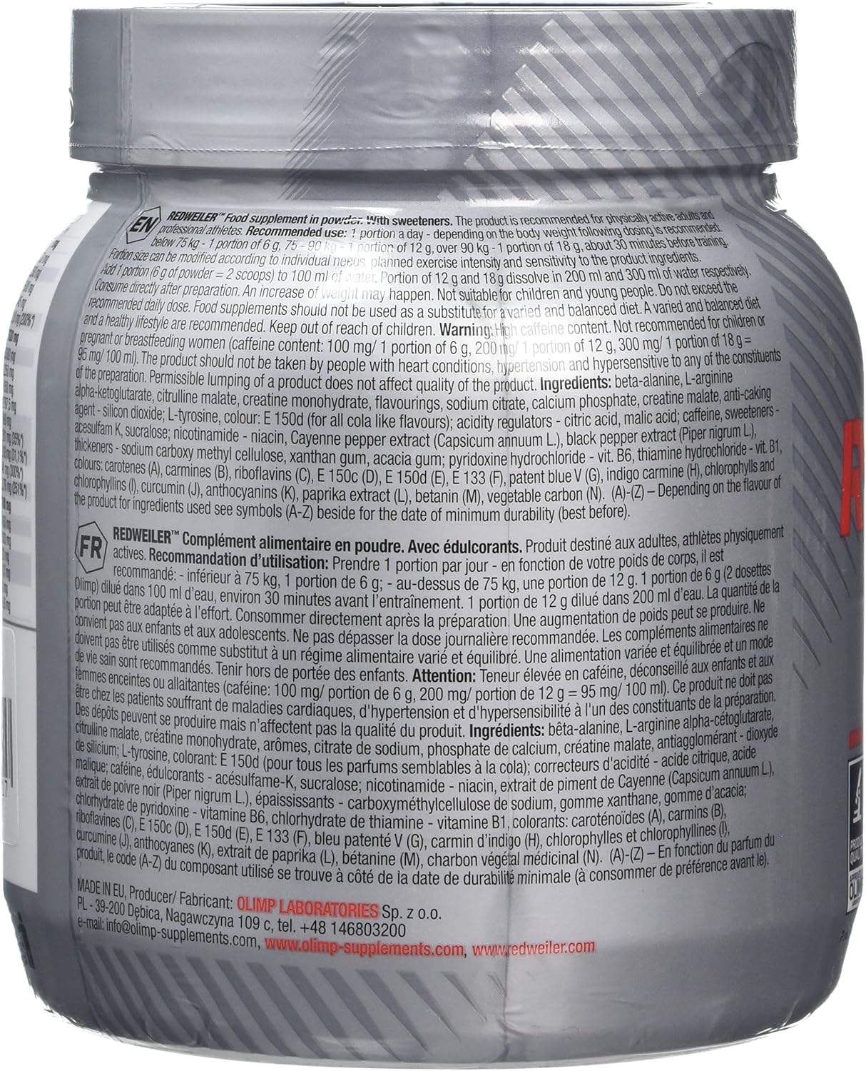 OLIMP SPORT NUTRITION Olimp Labs Crime Mint Redweiler Recovery and Energy Supplement, 480 g, 480 g (1er Pack) - Image 3
