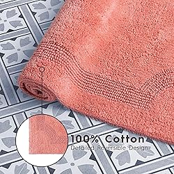 Laura Ashley Reversible Cotton 2-Piece Bath Mat