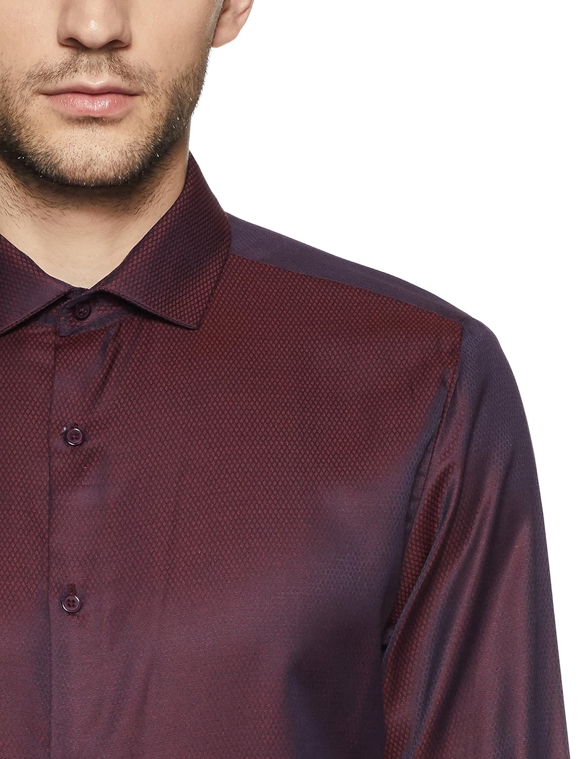 diverse men's printed regular fit cotton formal shirt