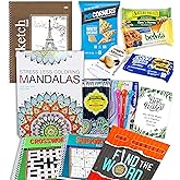Get Well Soon Art set kit gift | Hospital After surgery recovery gift, / college.Student,Activity Books care package | Feel better soon gift basket for sick friend Stress relief & Great Snack Variety