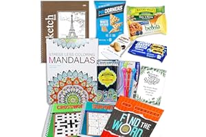 BEYOND THE BOX Get Well Soon Art set kit gift | Hospital After surgery recovery gift, / college.Student,Activity Books care package | Feel better soon gift basket for sick friend Stress relief & Great Snack Variety