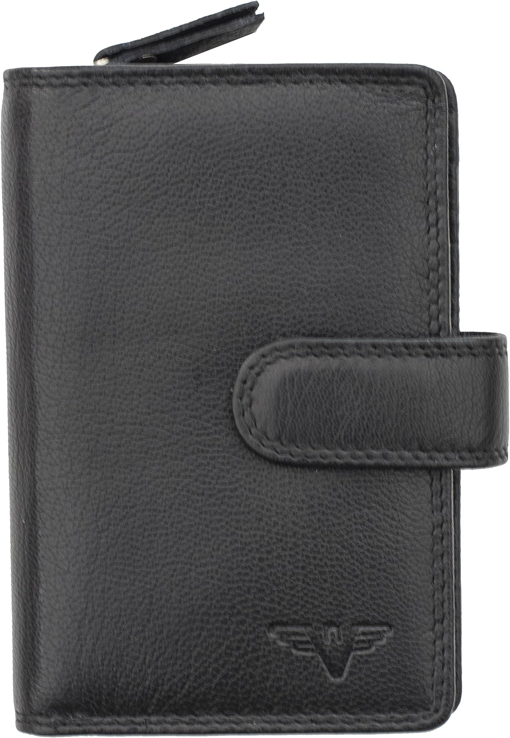 Women's Nevaeh Designer Large Black Leather Purse Wallet RFID Blocking