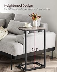 VASAGLE C-Shaped End Table, Side Table for
