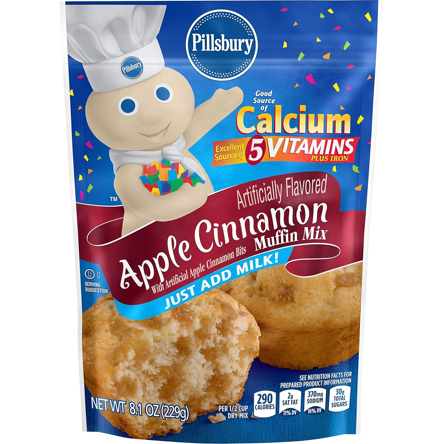 Pillsbury Apple Cinnamon Muffin Mix, 8.1 Ounce