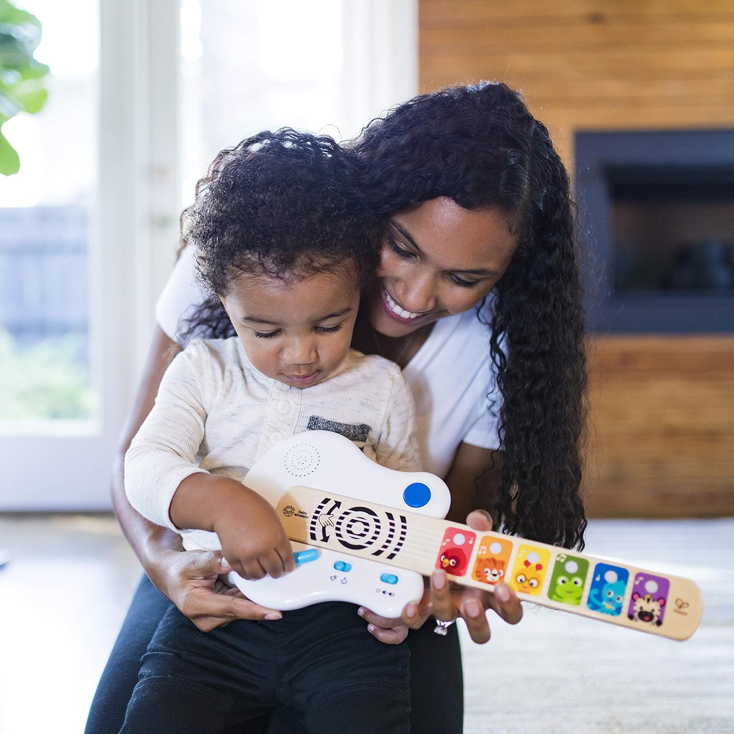 Baby Einstein Strum Along Songs Magic Touch Musical Wooden Electronic Guitar Toy, 12 Months and Up : Baby