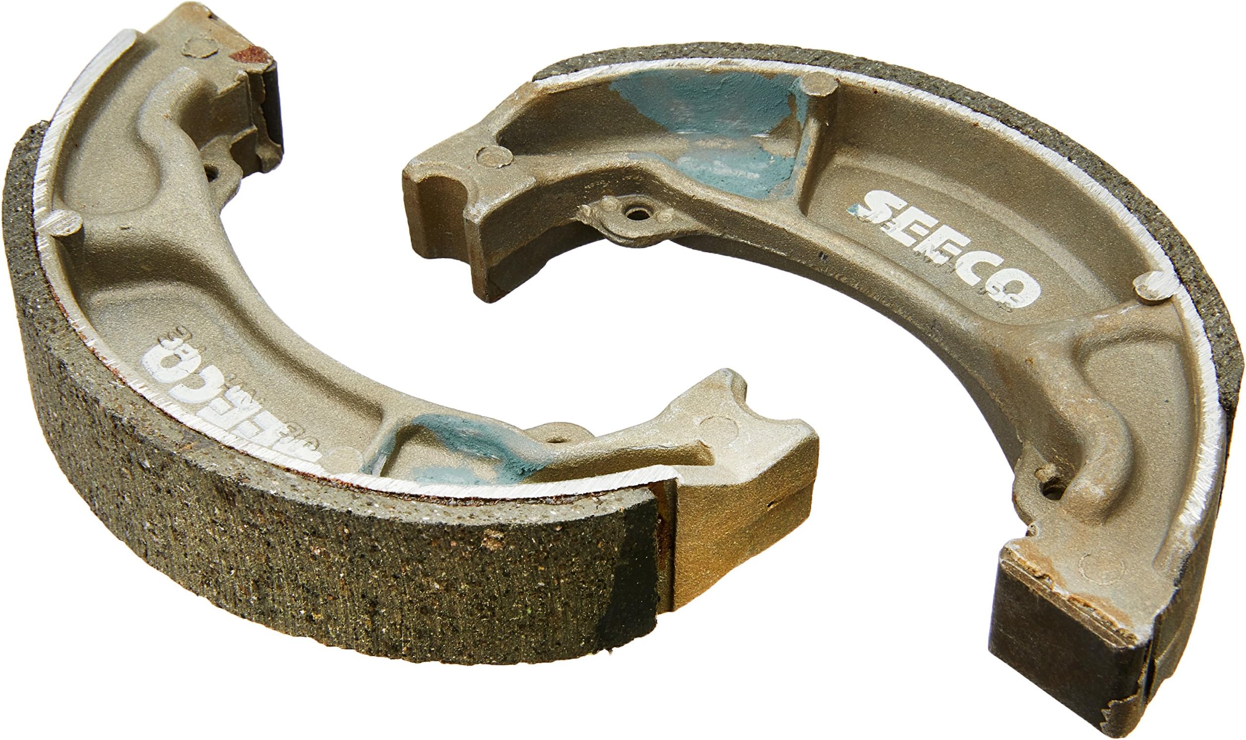 SEECO Motorcycle/Bike & Scooter Brake Shoe Two Wheeler Heavy Duty Universal Compatible for Bikes (Set of 2),Rear