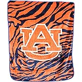 College Covers Auburn Tigers Raschel Throw Blanket, 60 in by 50 in