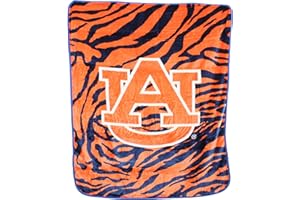 College Covers Auburn Tigers Raschel Throw Blanket, 60 in by 50 in