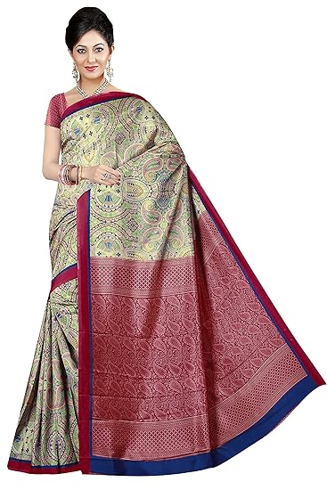 Winza Designer Womens Malgudi Silk Saree With Blouse (MLGDS-10002)