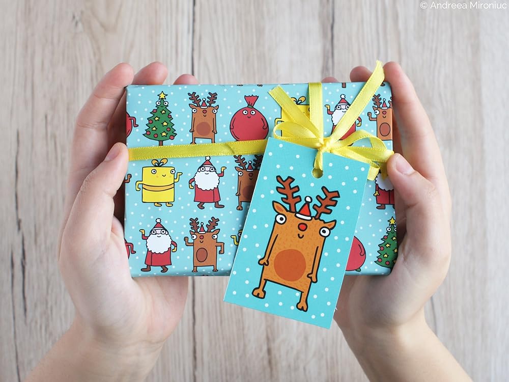Funny Christmas Gift Wrapping Paper Handmade