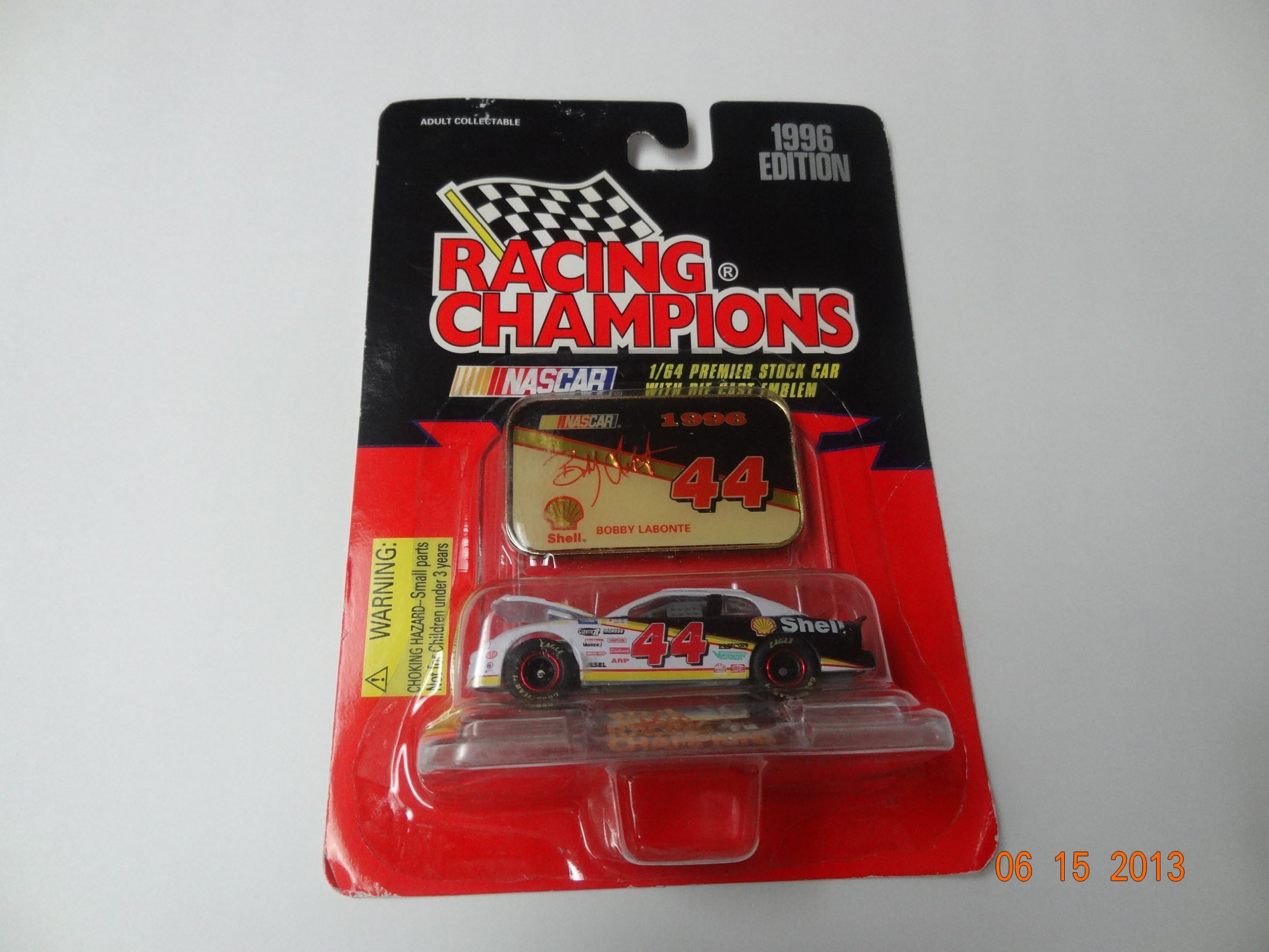racing champions 1996 edition with die cast emblem bobby labonte #44 shell car