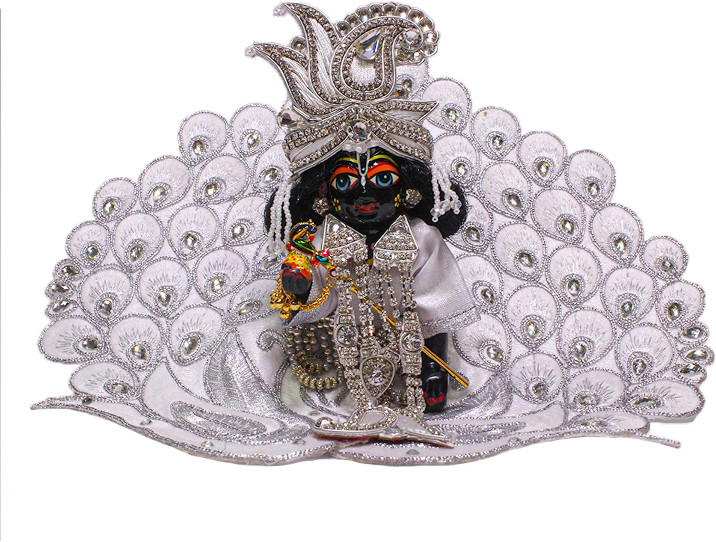 The Holy Mart Silk God Poshak (17 x 15 x 5 cm, White)
