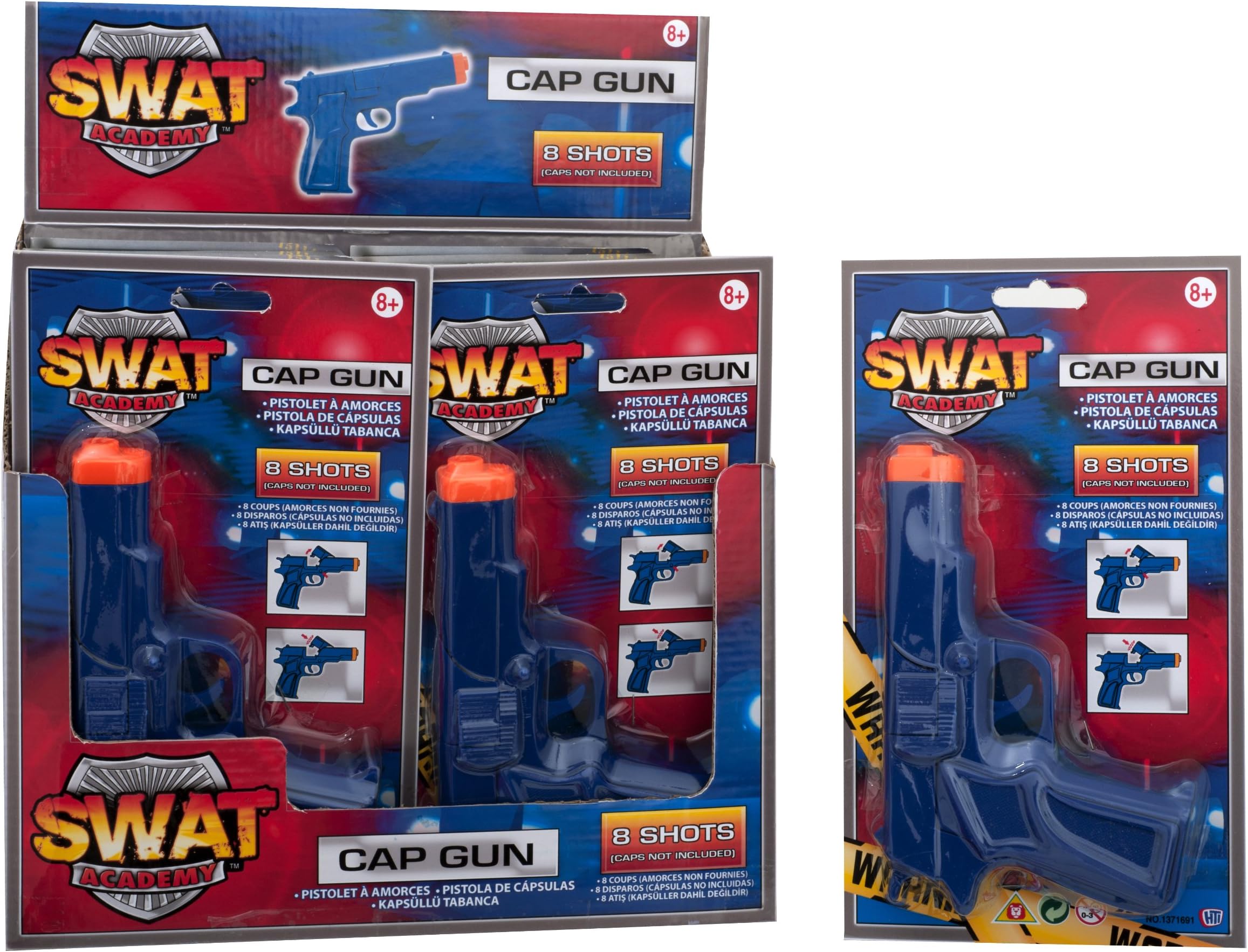 Swat Academy 8-Shot Cap Gun - 12 Pack