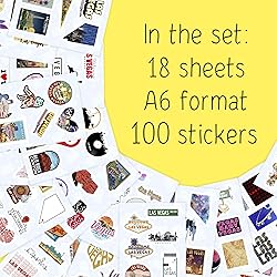 100Pcs Las Vegas Stickers for Water Bottle and