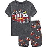 Boys Pajamas 100% Cotton Toddler 2 Piece Short Sleeve Pjs Kids Summer Sleepwear Clothes Set 3t-10t