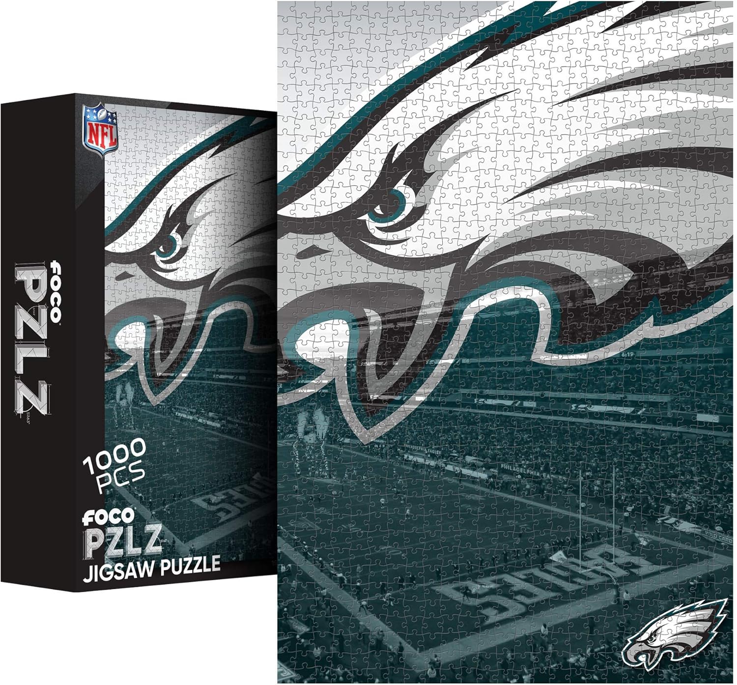 FOCO Philadelphia Eagles NFL Lincoln Financial Field Stadium 1000 Piece Jigsaw PZLZ (PZLZNFJG1000ST): Clothing