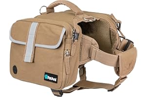 PetAmi Dog Backpack for Medium Large Dogs, Dog Saddle Bag for Dogs to Wear, Tactical Harness Saddlebag with Reflective Safety