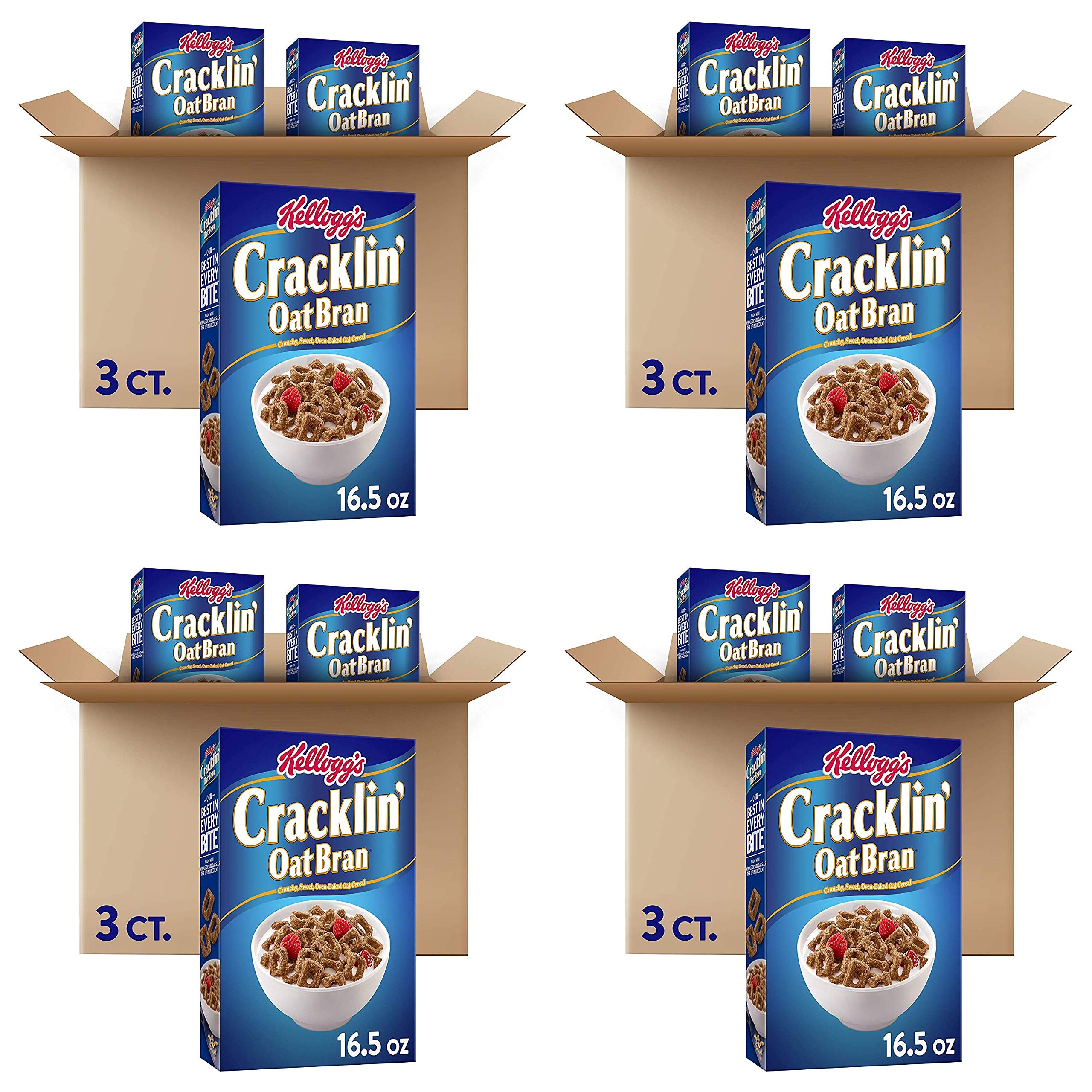 Buy Kellogg's Cracklin' Oat Bran, Breakfast Cereal, Original, 3.094lb