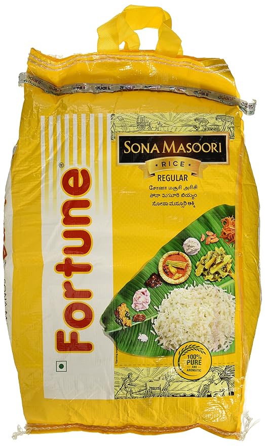 Fortune Sona Masoori supreme Rice, Full Grain, 5kg Amazon.in Amazon Pantry
