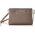 Michael Kors Trisha Leather Medium Triple Compartment Crossbody