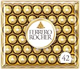 Ferrero Rocher Pralines Gift Box 42 Pieces 525g Milk Chocolate Hazelnuts view 1