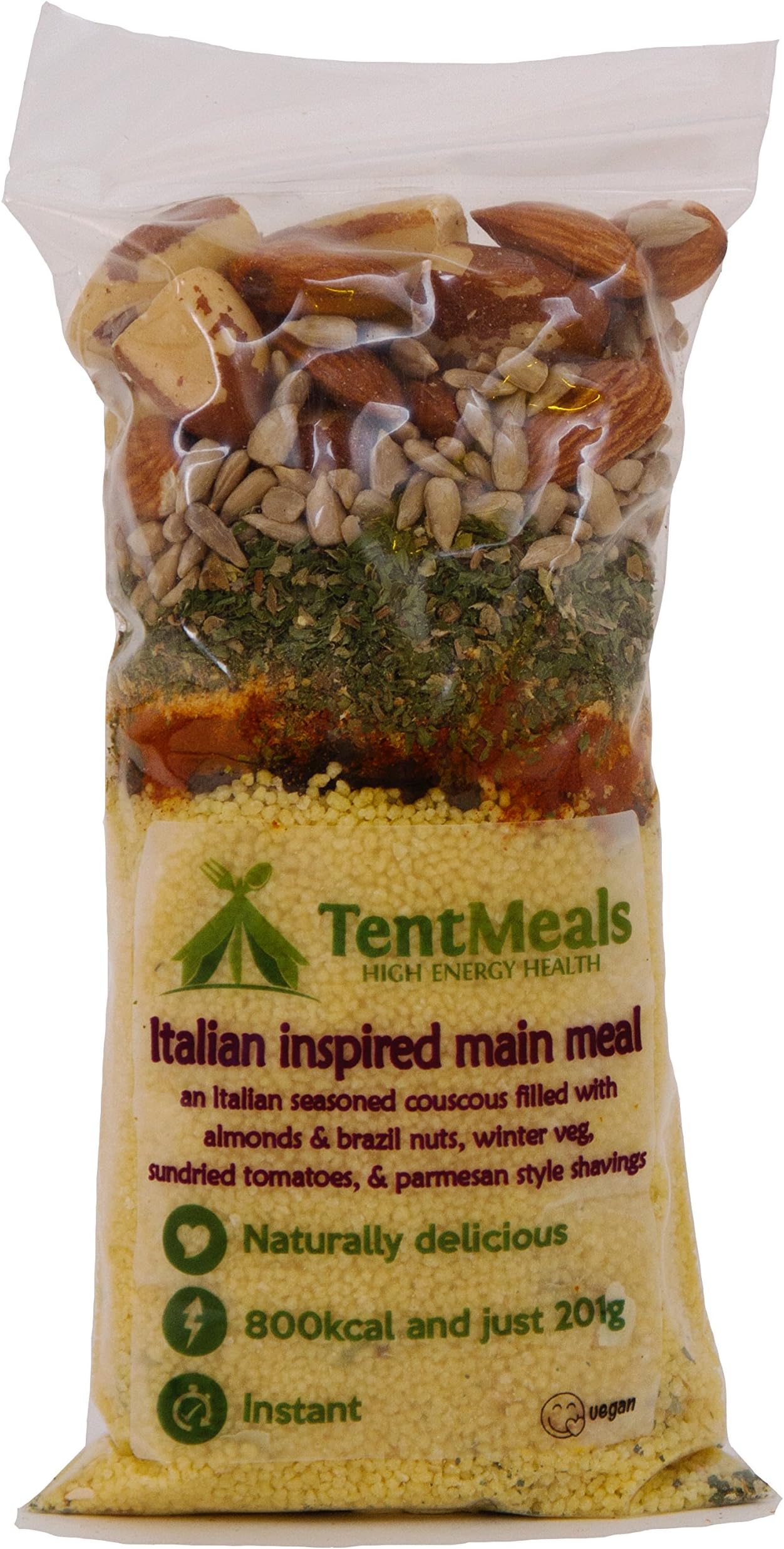 TentMeals Camping and Expedition Food: Italian Inspired Main Meal, 1x Large 800 kcal pack (2)