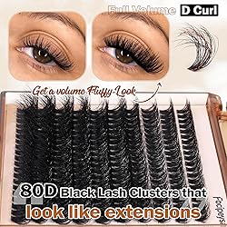 Focipeysa Eyelash Extension Kit, 200pcs 80D Mink