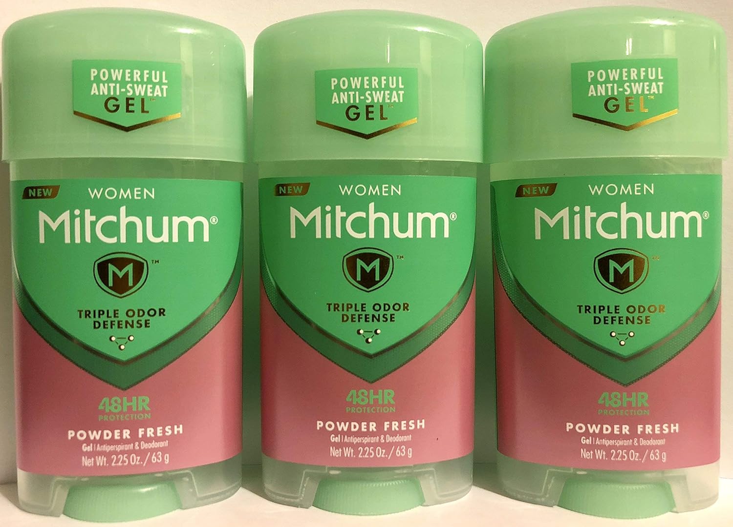Mitchum For Women Power Gel Anti-Perspirant Deodorant Powder Fresh 2.25 oz (Pack of 3)