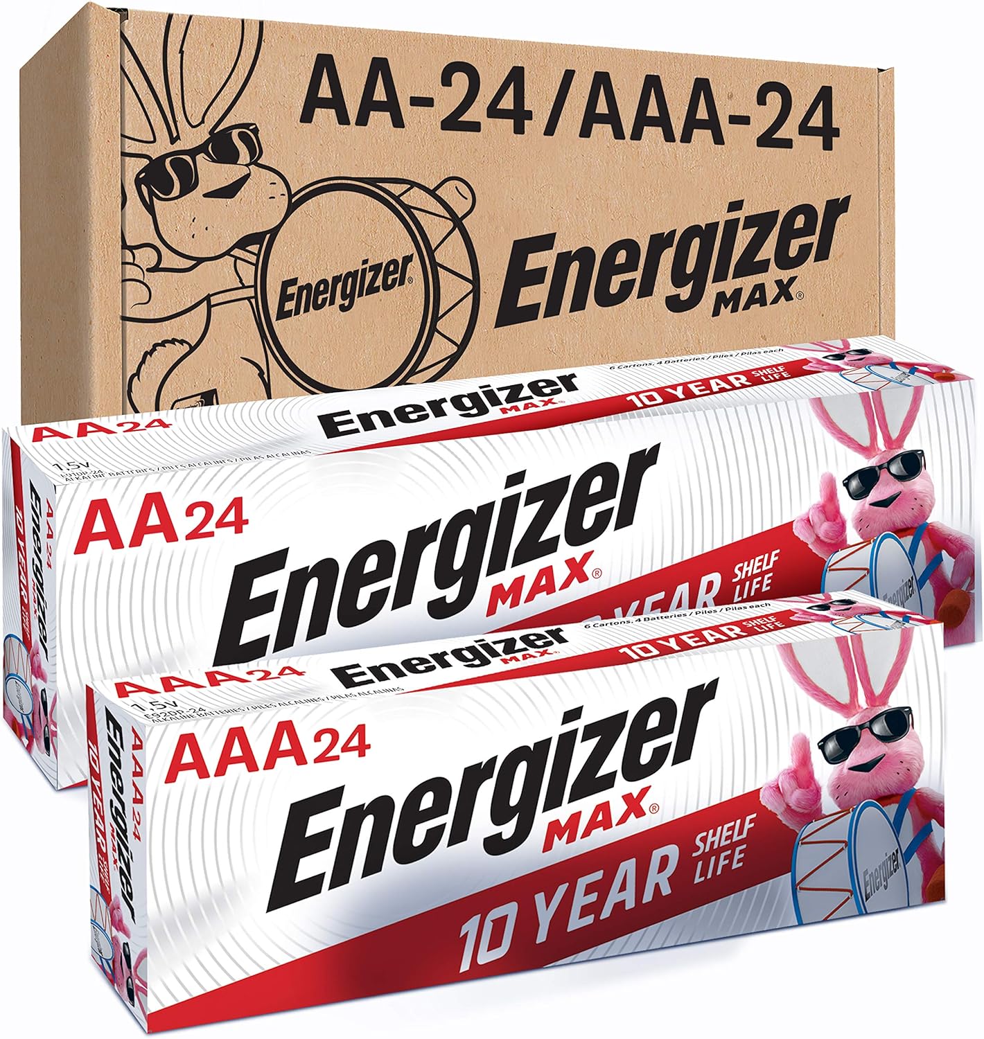 Energizer MAX AA Batteries & AAA Batteries Combo Pack, 24 AA and 24 AAA (48 Count): Health & Personal Care