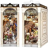 Rolife DIY Book Nook Kit for Adults European Arcade Street Scene, Miniature House Kits 3D Wooden Puzzle Booknook with LED Lig