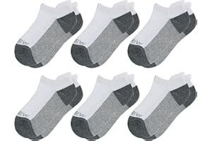 Sunew Baby and Toddler Socks, Boys Girls Cushioned Athletic Ankle/Low Cut Socks 6-Pair