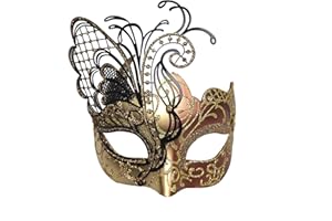 Ubauta Various Butterfly Rhinestone Metal Venetian Women Mask for Masquerade/Mardi Gras Party/Sexy Costume Ball/Wedding