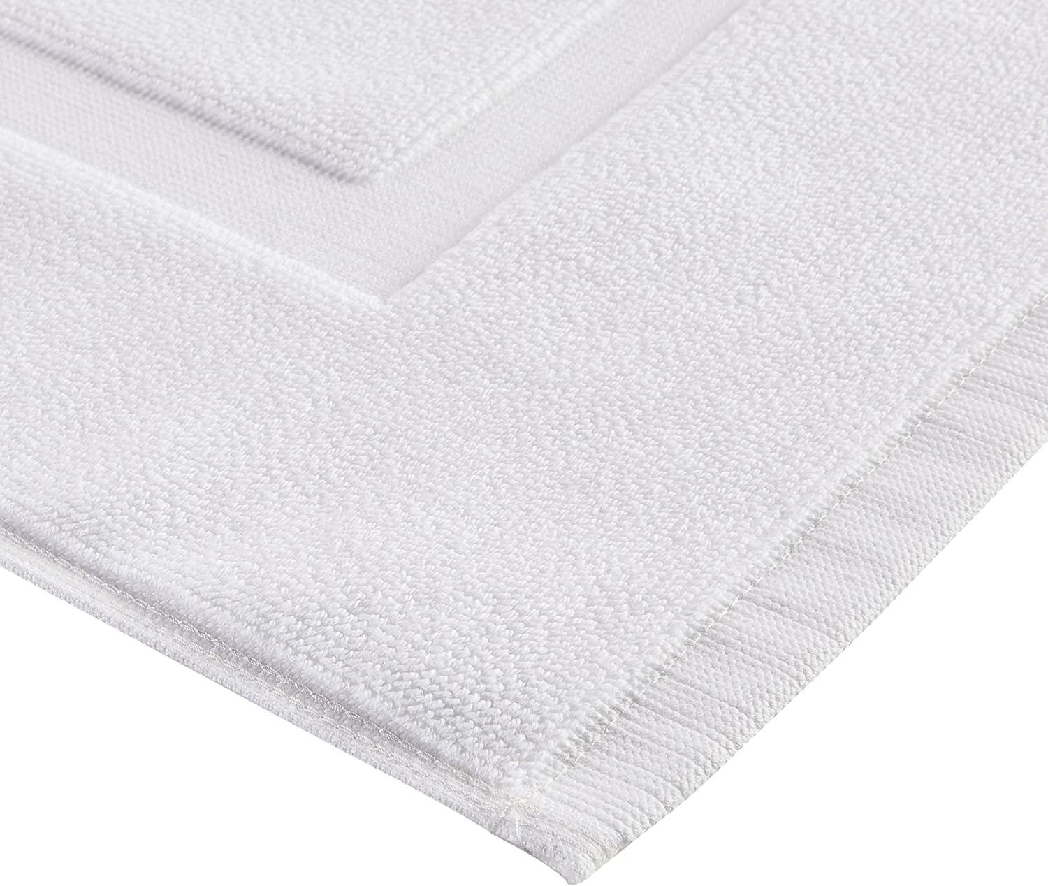 Basics Banded Bathroom Bath Rug Mat - 20 x 31 Inch, White: Home & Kitchen