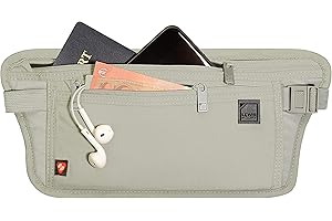 Lewis N. Clark RFID Blocking Money Belt Travel Pouch Waist Stash + Credit Card, Id, Passport Holder for Women & Men