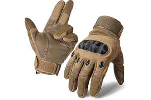 MVPTOO Motorcycle Tactical Gloves for Men - Touchscreen, Hard Shell & Palm Padding for Airsoft Paintball Hunting Hiking Camping Climbing Sports Cycling Gloves