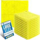 TDBS Microfiber Cleaning Cloth Large 40x40cm Yellow 10 Pack