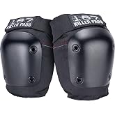 187 Killer Pads Fly Knee Pads - Grey w/White Caps - Large (Black, Large)