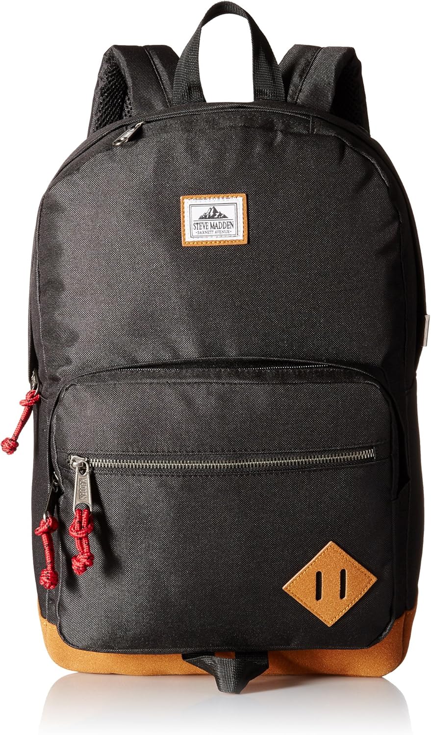 Steve Madden Men's Solid Nylon Classic Backpack, Deep Black