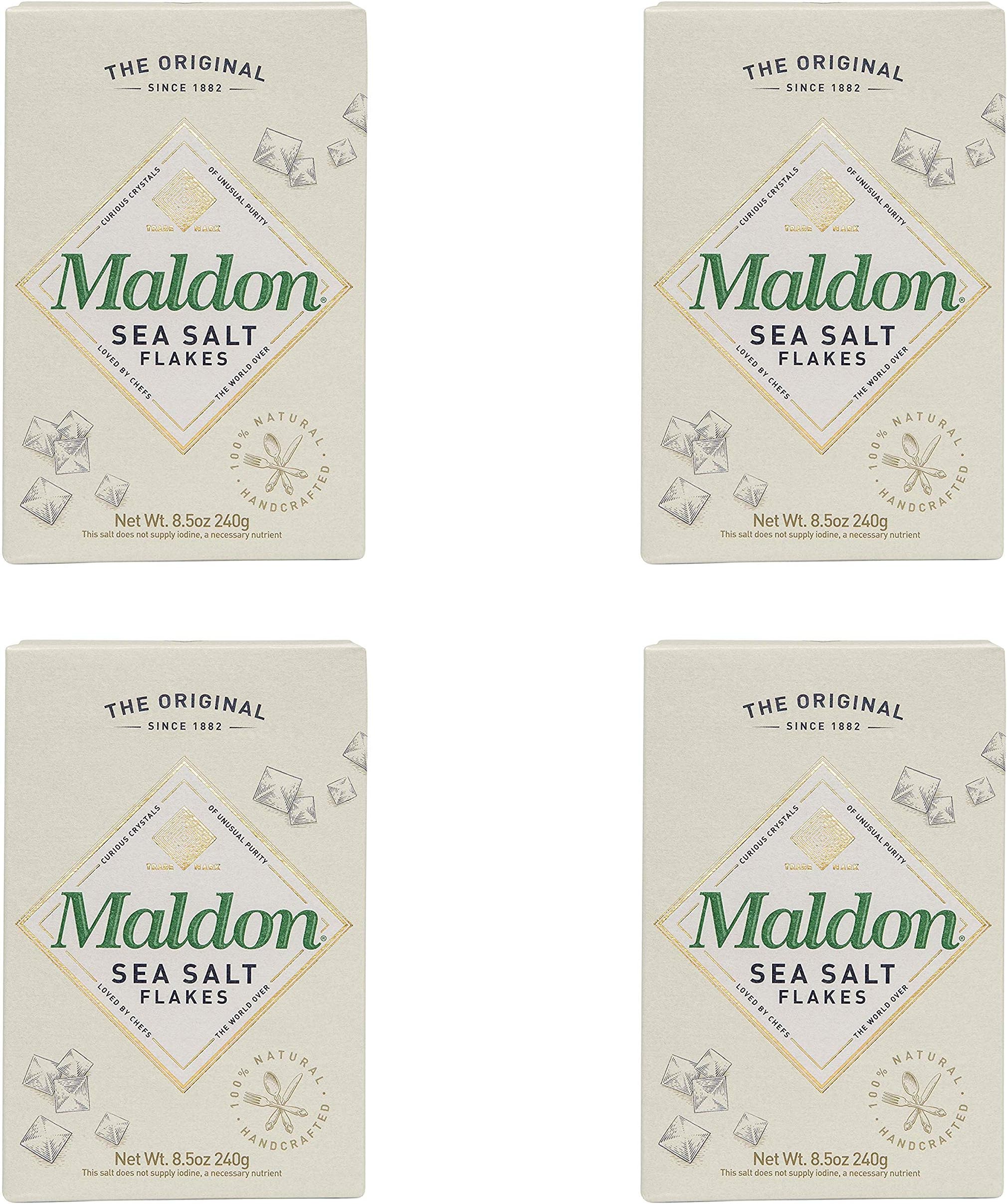 Maldon Salt Company, Sea Salt Flakes, 8.5 Ounce (240 gram box) - PACK OF 2